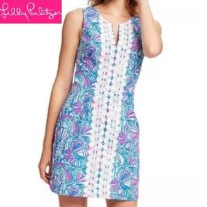Lily Pulitzer Dress My Fans Print Sleeveless Mini Shift Dress